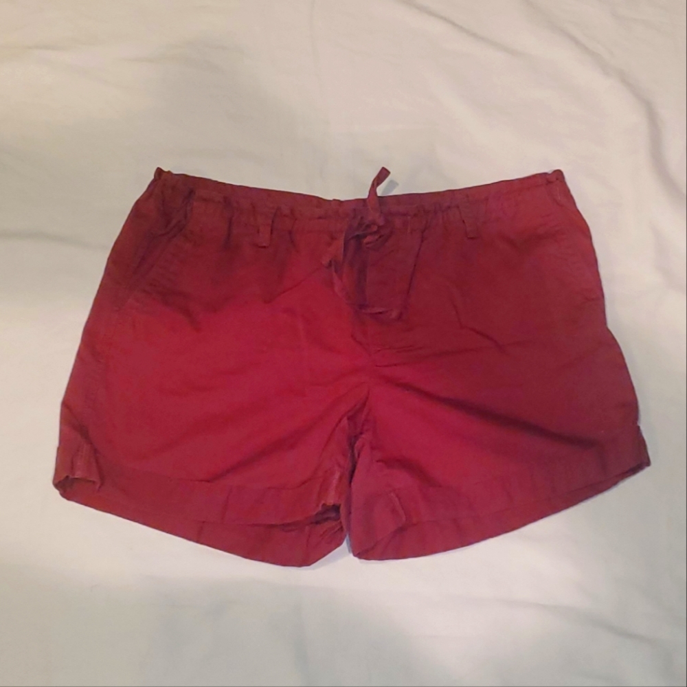 Loft shorts cotton maroon